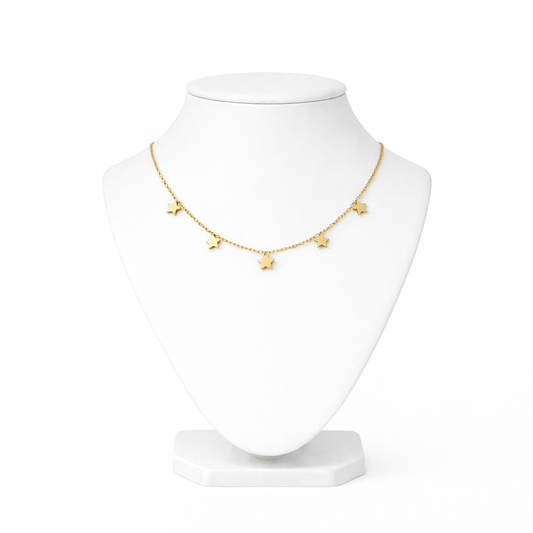 Celestial Star Charm Choker Necklace