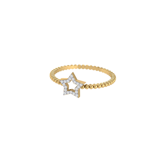 Diamond Star Bubble Band Ring