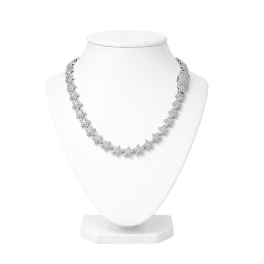 Iced Star Link Moissanite Necklace