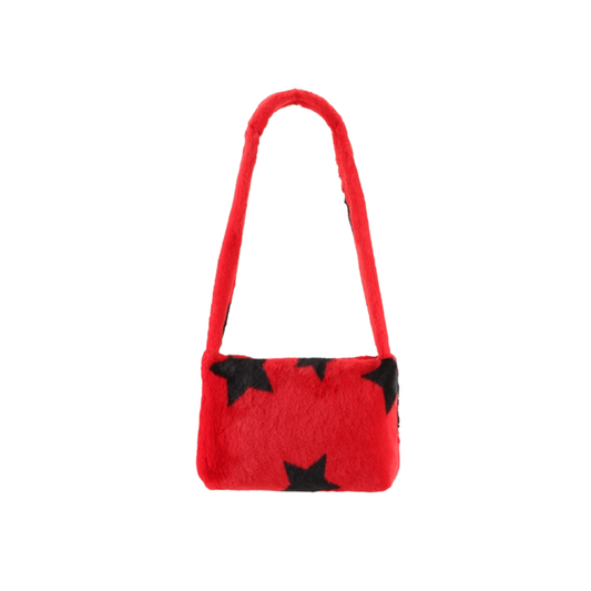 Plush Star Faux Fur Handbag