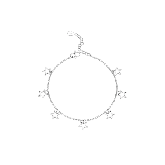 Silver Star Charm Chain Bracelet