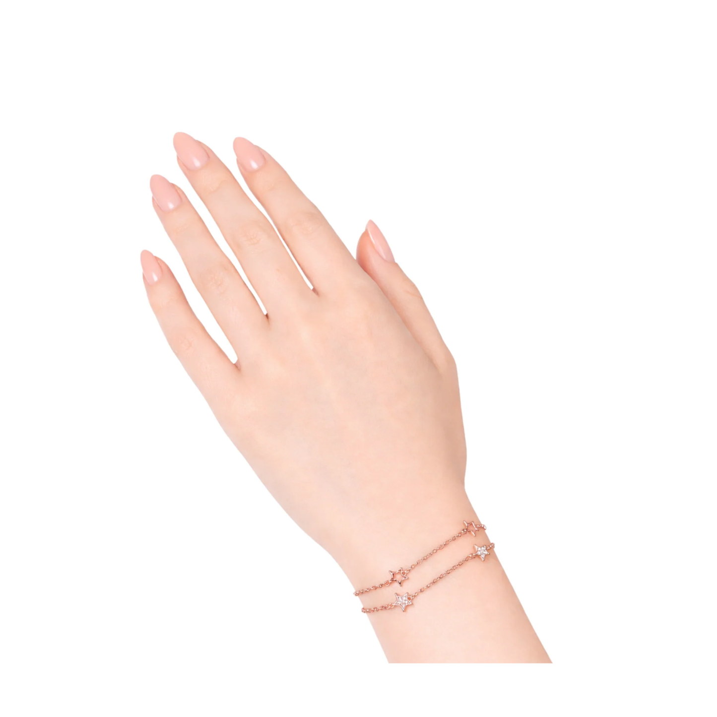 Double Layer Zircon Star Bracelet