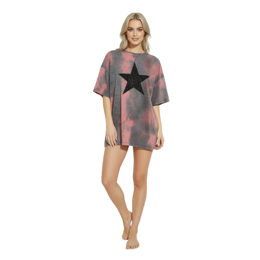 Glitter Star Oversized Tee