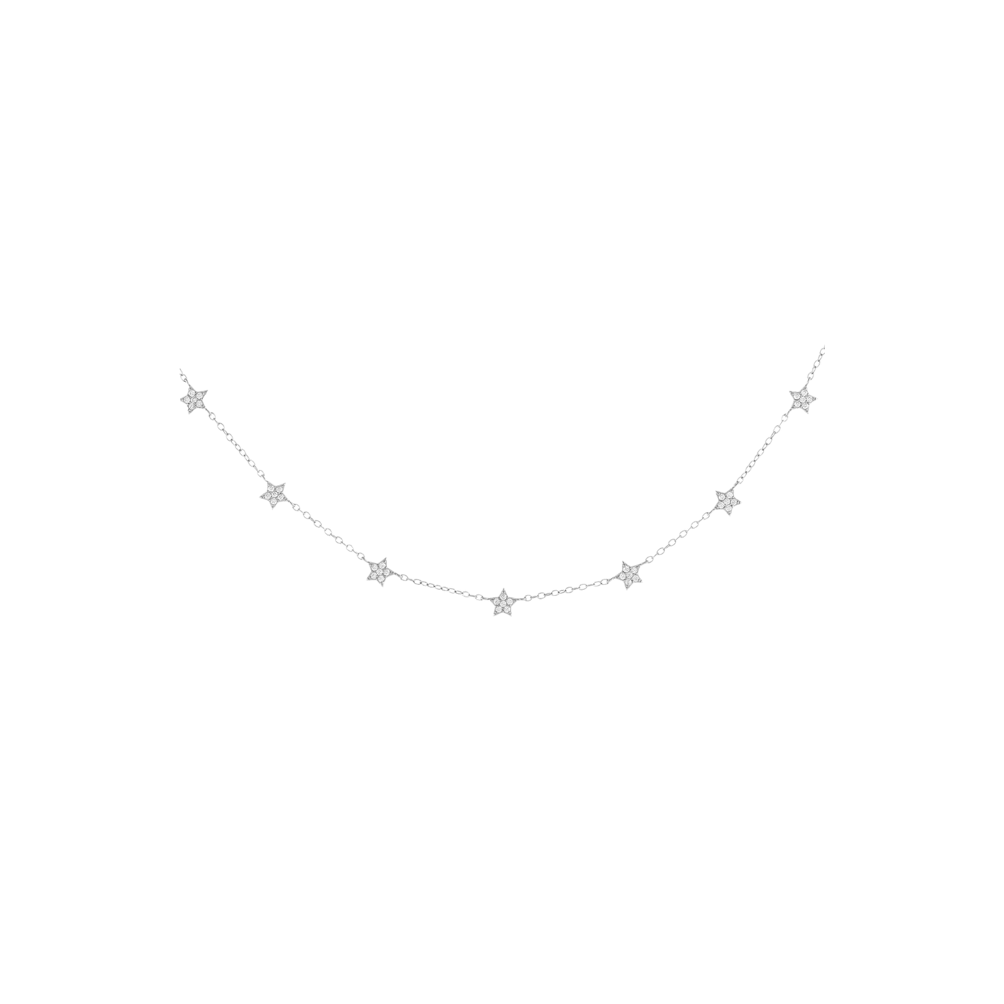 CZ Star Choker Necklace