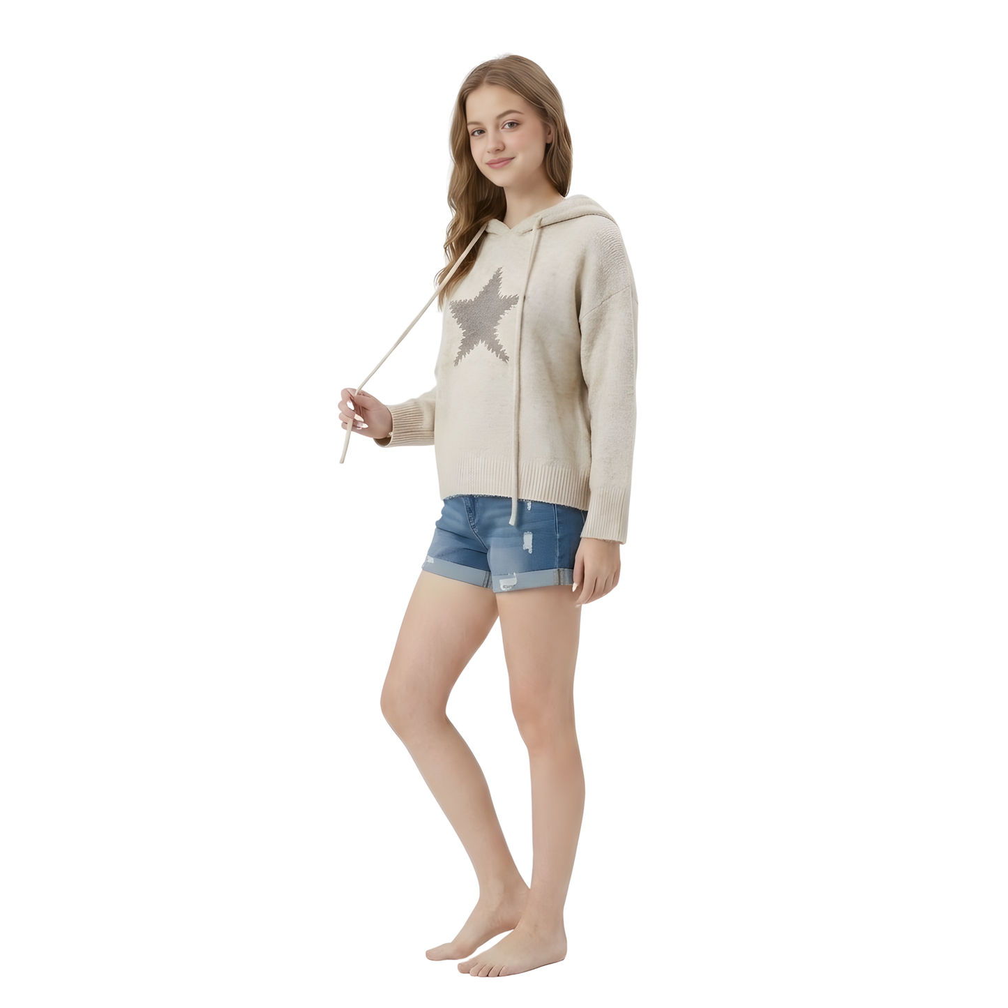Stitched Star Hoodie Sweater