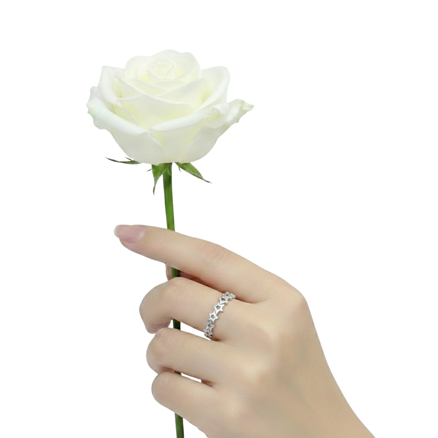 Stella Hollow Star Band Ring