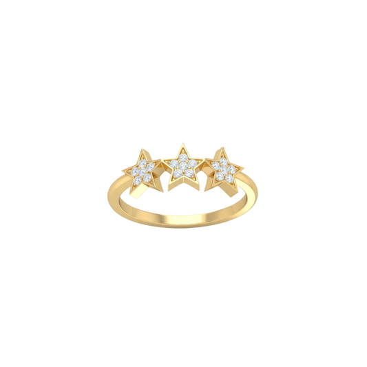 Trinity Diamond Star Ring