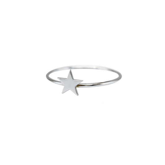 Minimal Star Band Ring