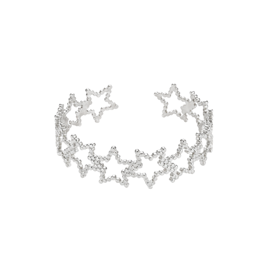18K Gold Plated Hollow Star Cuff Bracelet