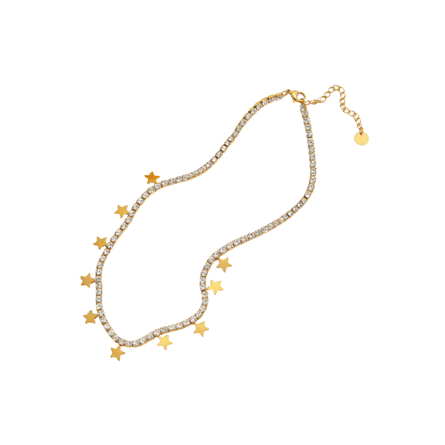 Iced Star Tennis Chain Necklace