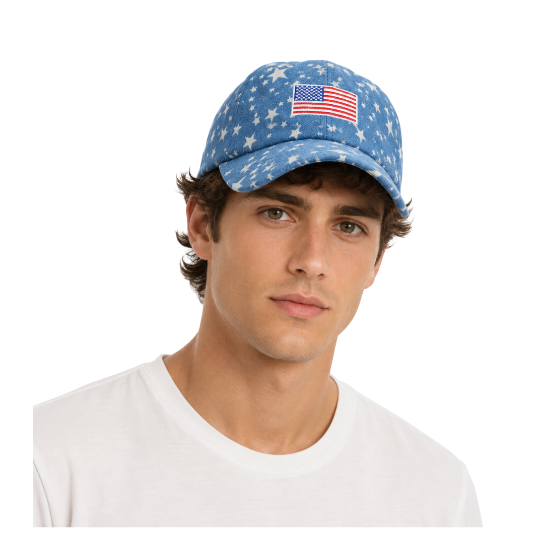 Americana Star Denim Cap