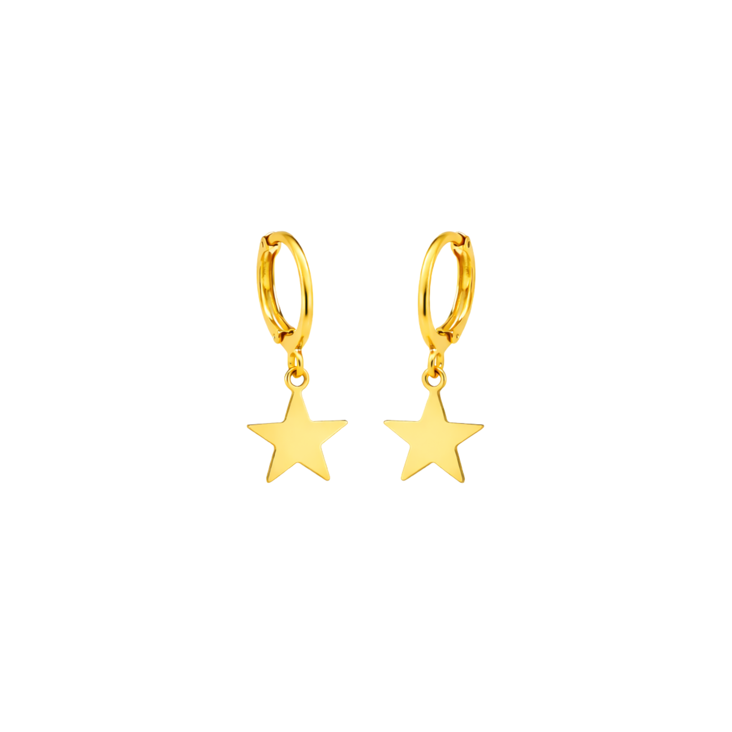 Classic Star Charm Hoop Earrings
