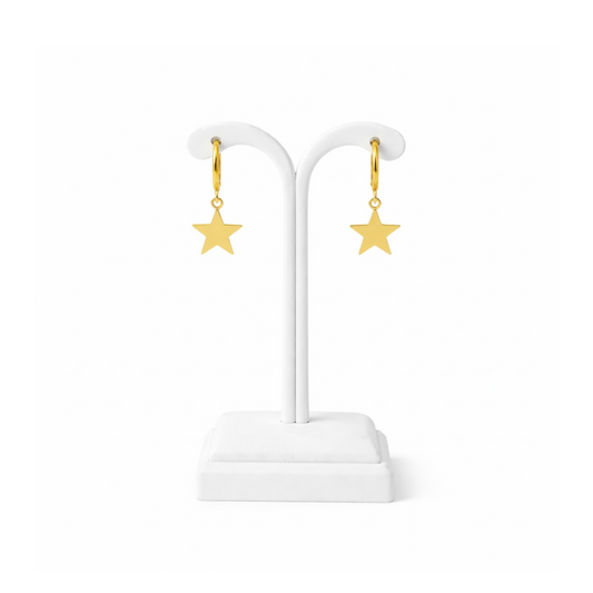 Classic Star Charm Hoop Earrings