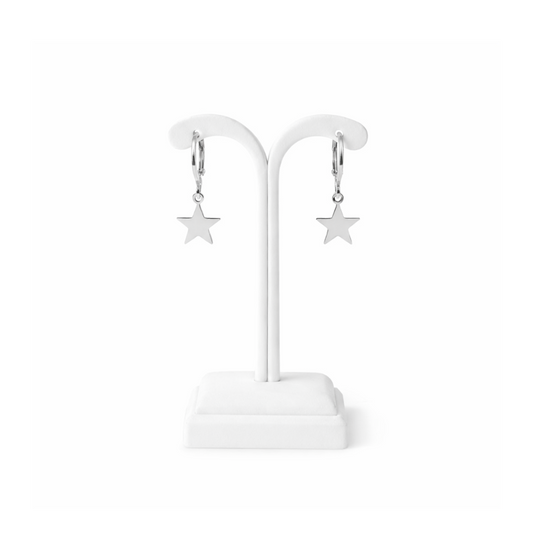 Classic Star Charm Hoop Earrings