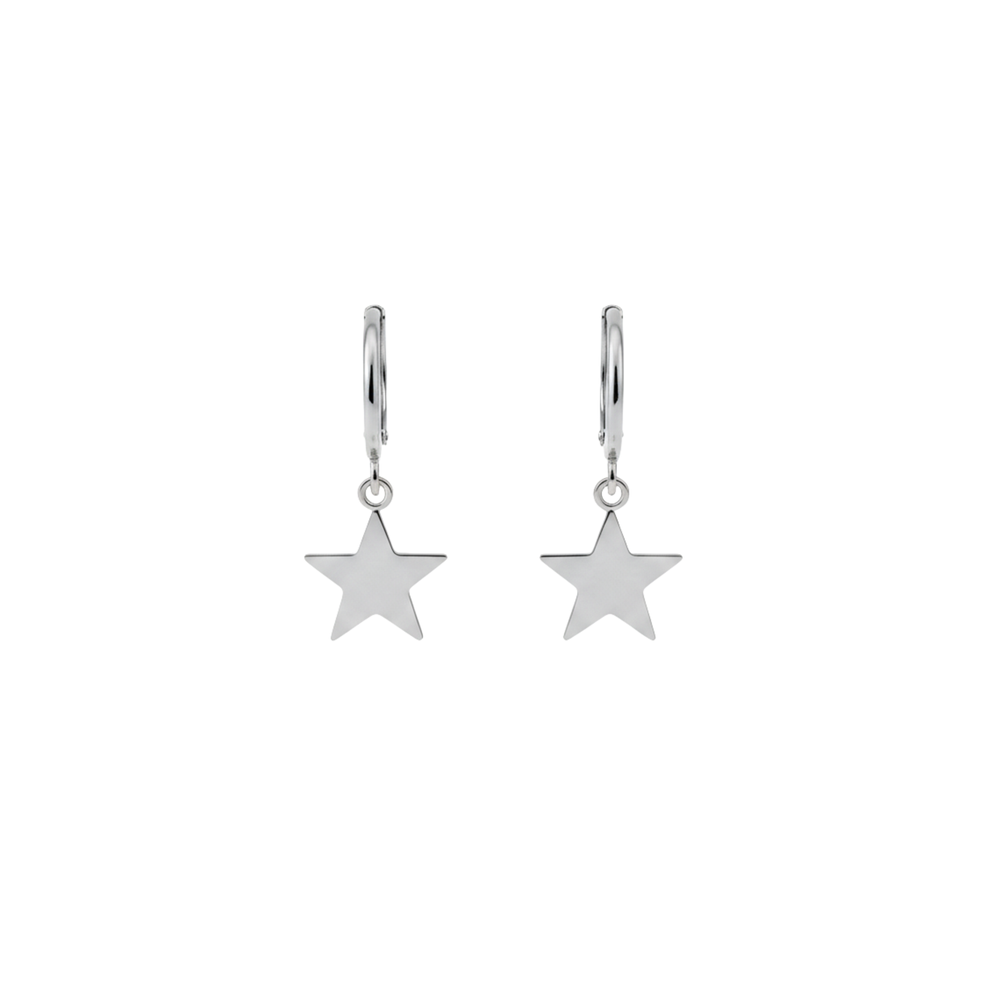 Classic Star Charm Hoop Earrings