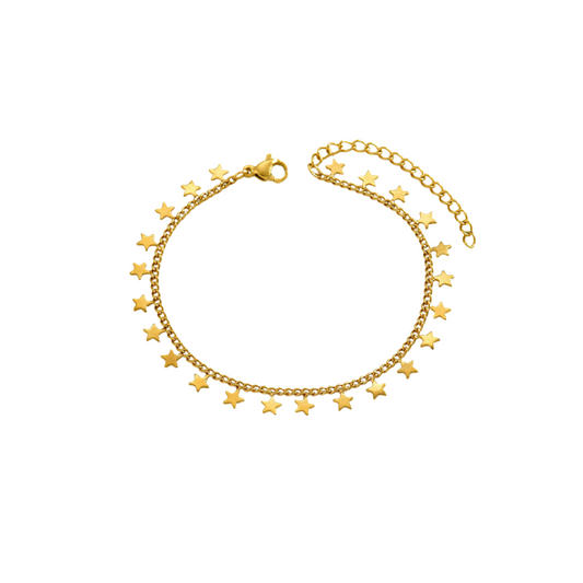 Gold Tiny Star Charm Bracelet