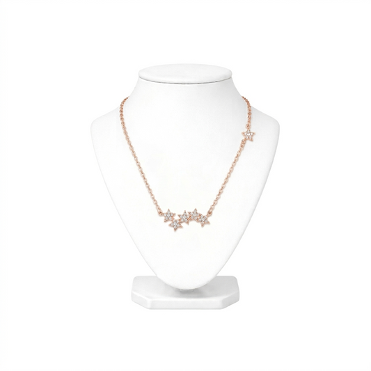 Cluster Zircon Star Necklace
