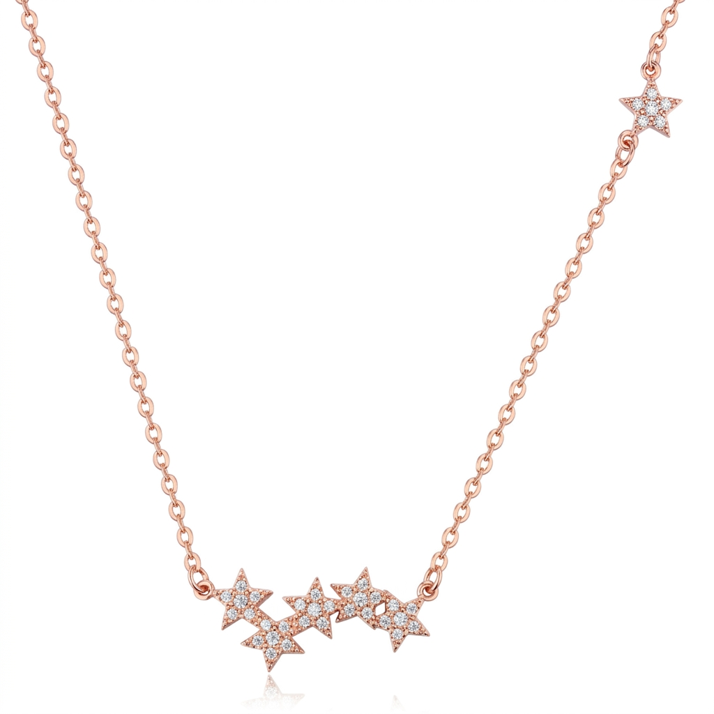 Cluster Zircon Star Necklace