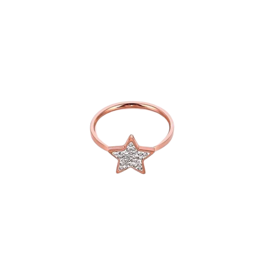 Rose Gold Diamond Star Ring
