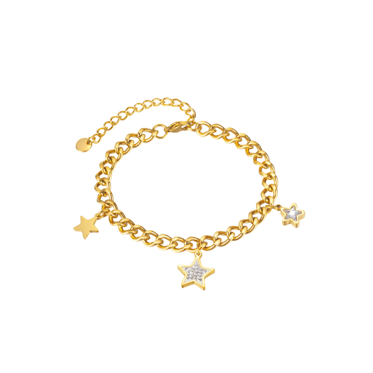 Celestial Star Charm Chain Bracelet