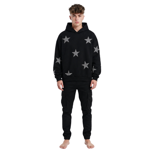 Rhinestone Star Pullover Hoodie