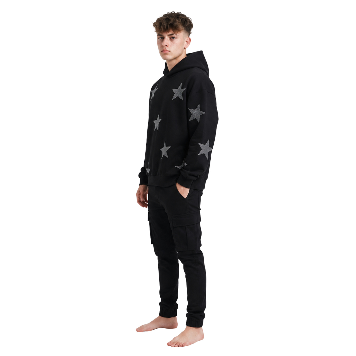 Rhinestone Star Pullover Hoodie