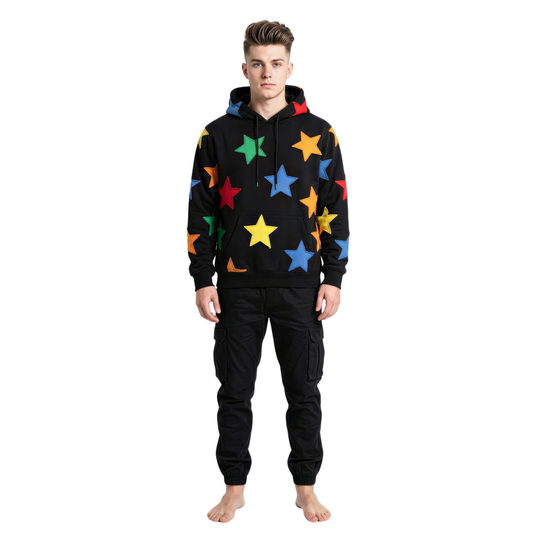 Oversized Star Patch Hoodie