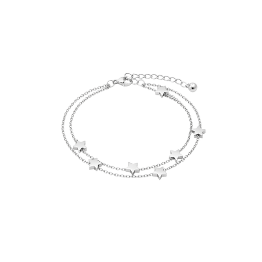 Double Layer Star Charm Bracelet