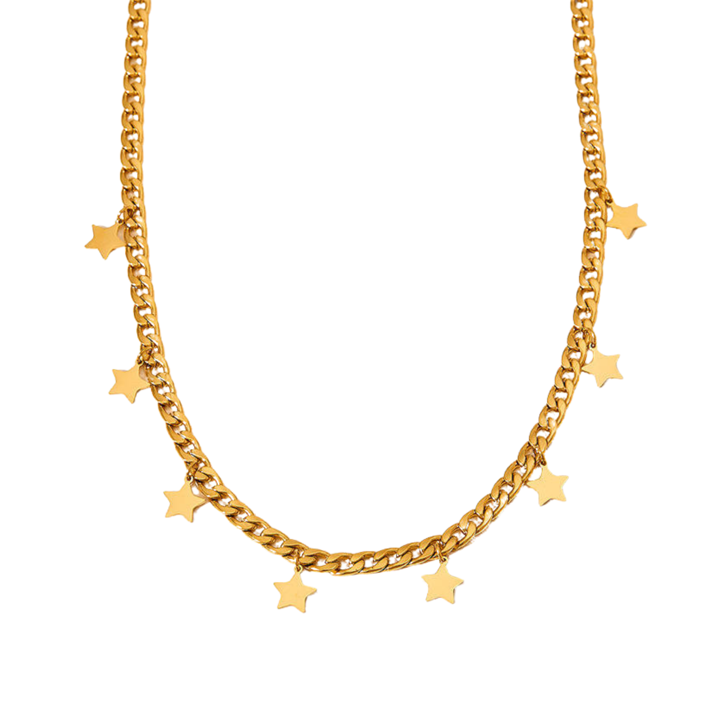 Star Tassel Cuban Chain Necklace