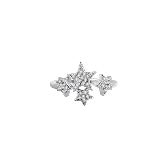 Cluster Star Pavé Ring