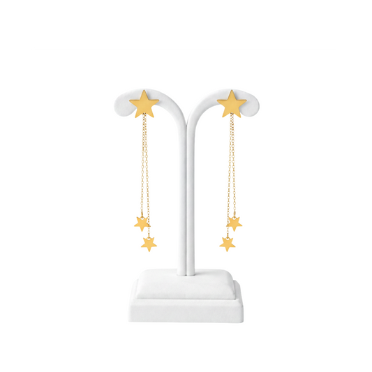 Golden Shooting Star Tassel Earrings