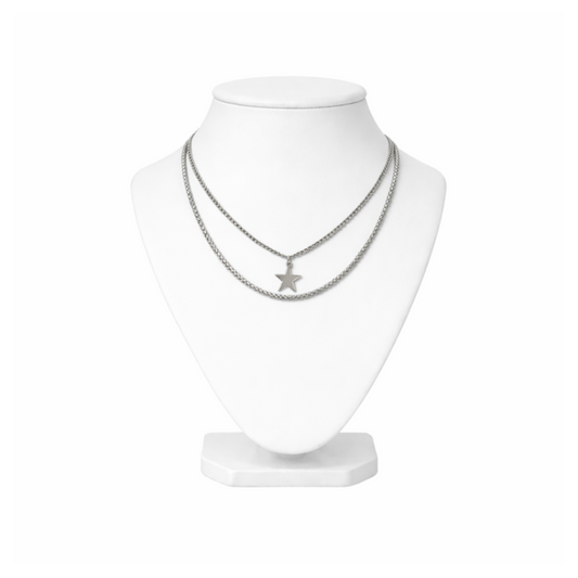 Layered Star Chain Necklace for Men