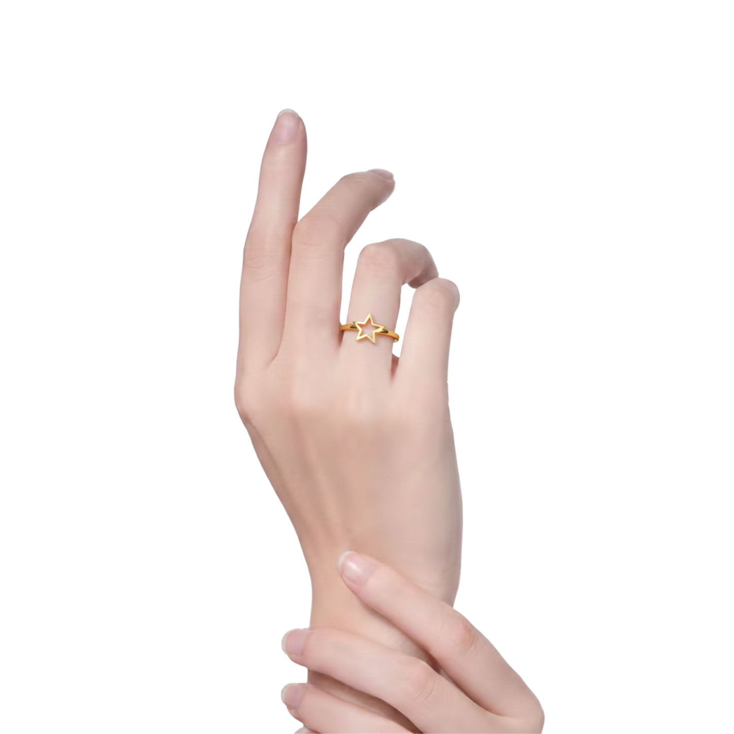 Minimal Star Outline Ring