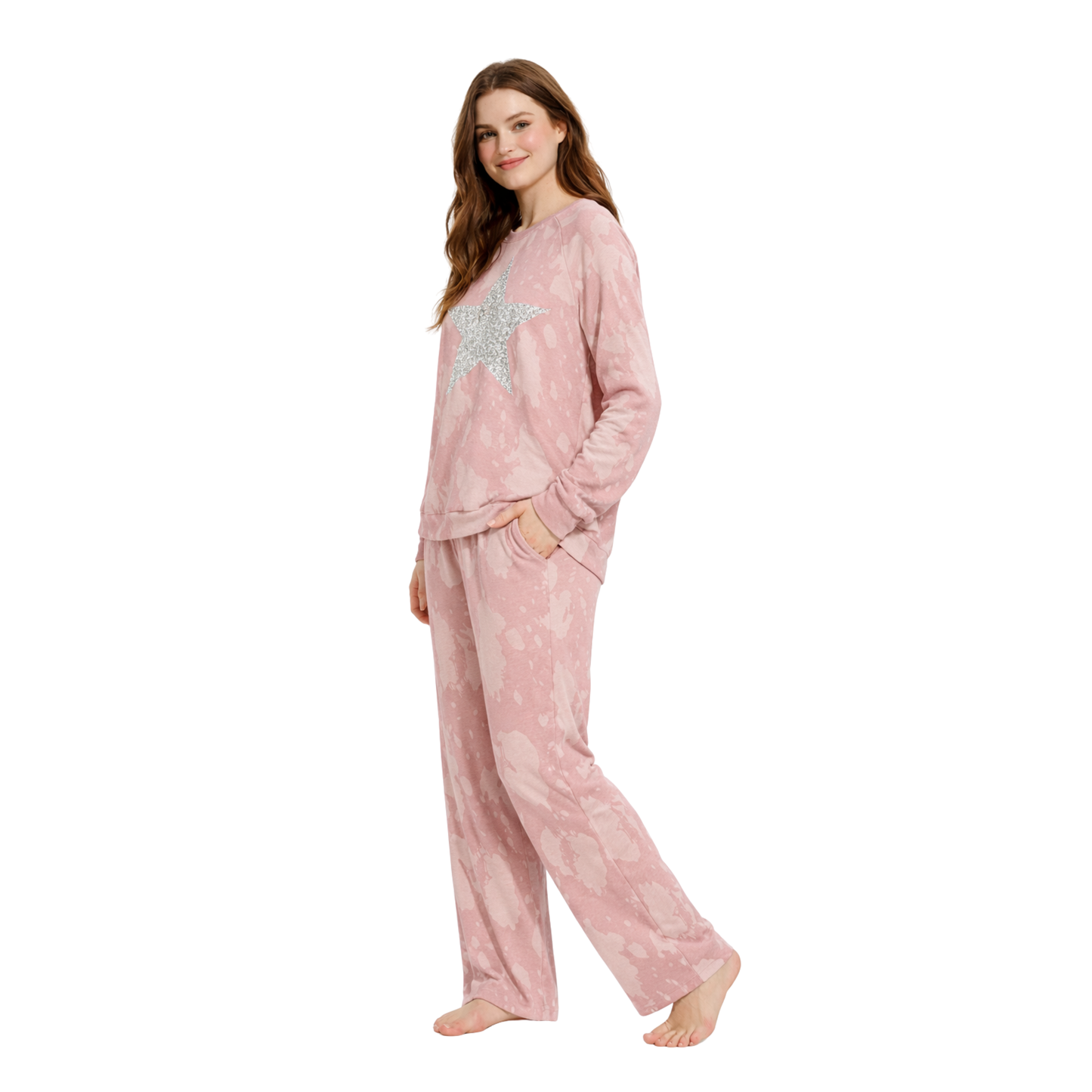 Star Glitter Tie-Dye Lounge Set