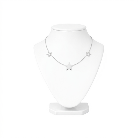 Triple Star Charm Necklace
