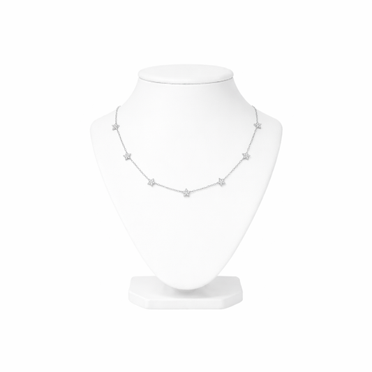 CZ Star Choker Necklace