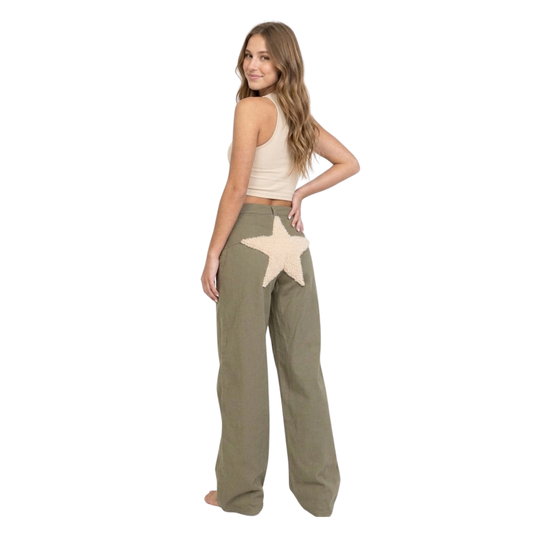Oversized Star Wide Leg Pants