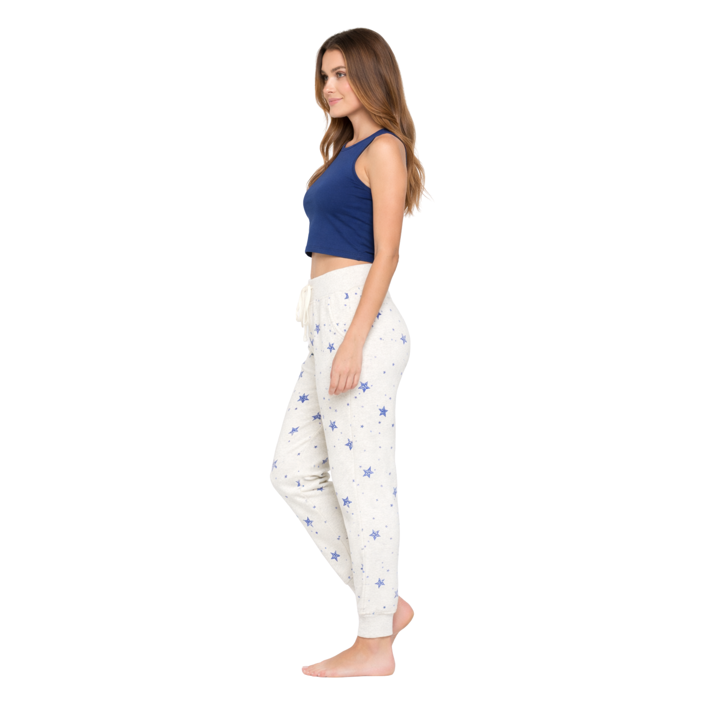 Blue Star Print Sweatpants