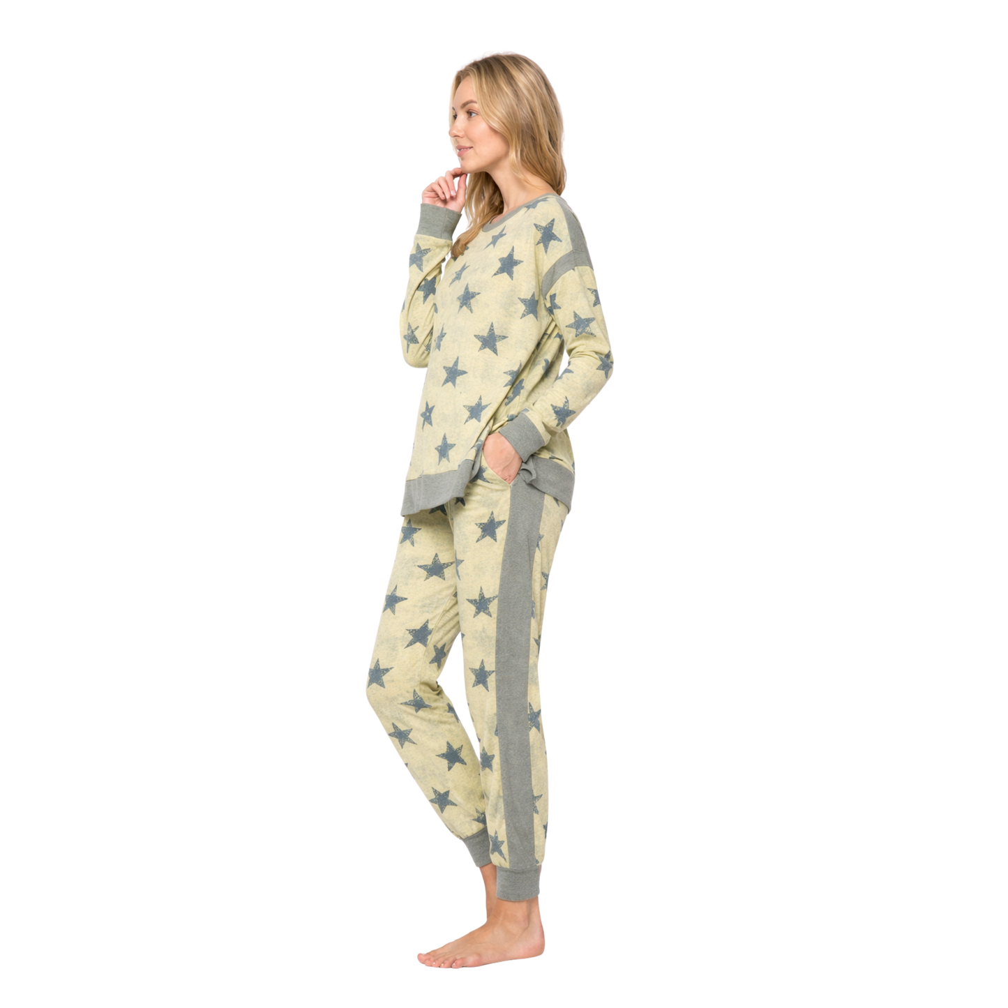 Star Print Lounge Set
