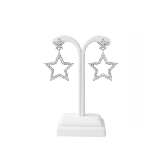 Moissanite Star Drop Earrings
