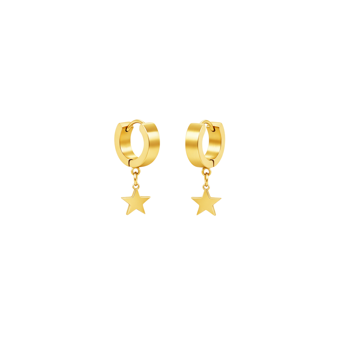 Minimalist Star Charm Huggie Earrings
