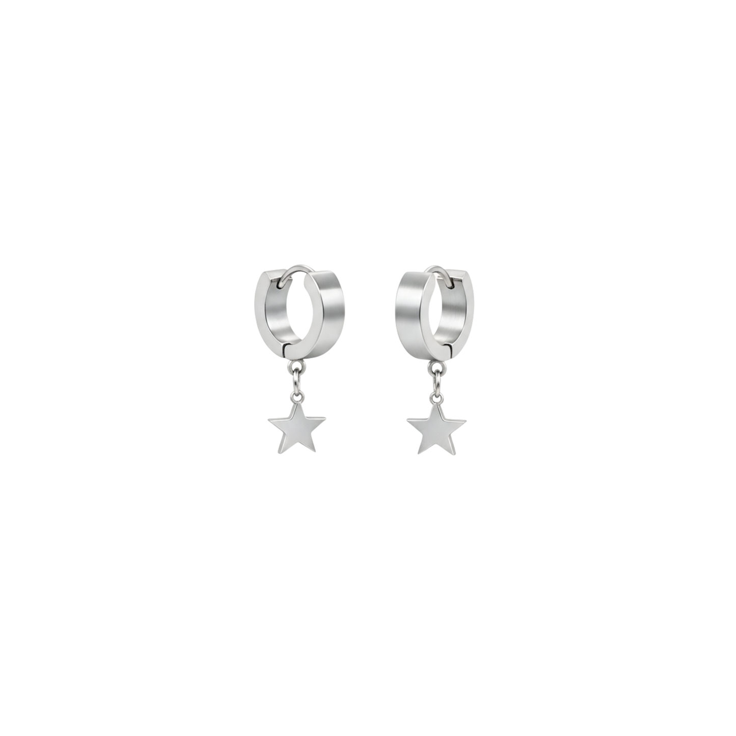 Minimalist Star Charm Huggie Earrings