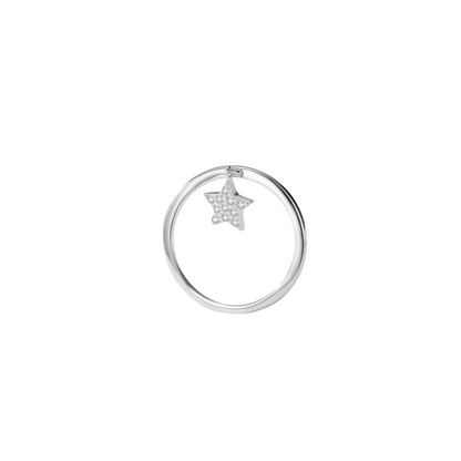 Shimmer Star Dangle Ring
