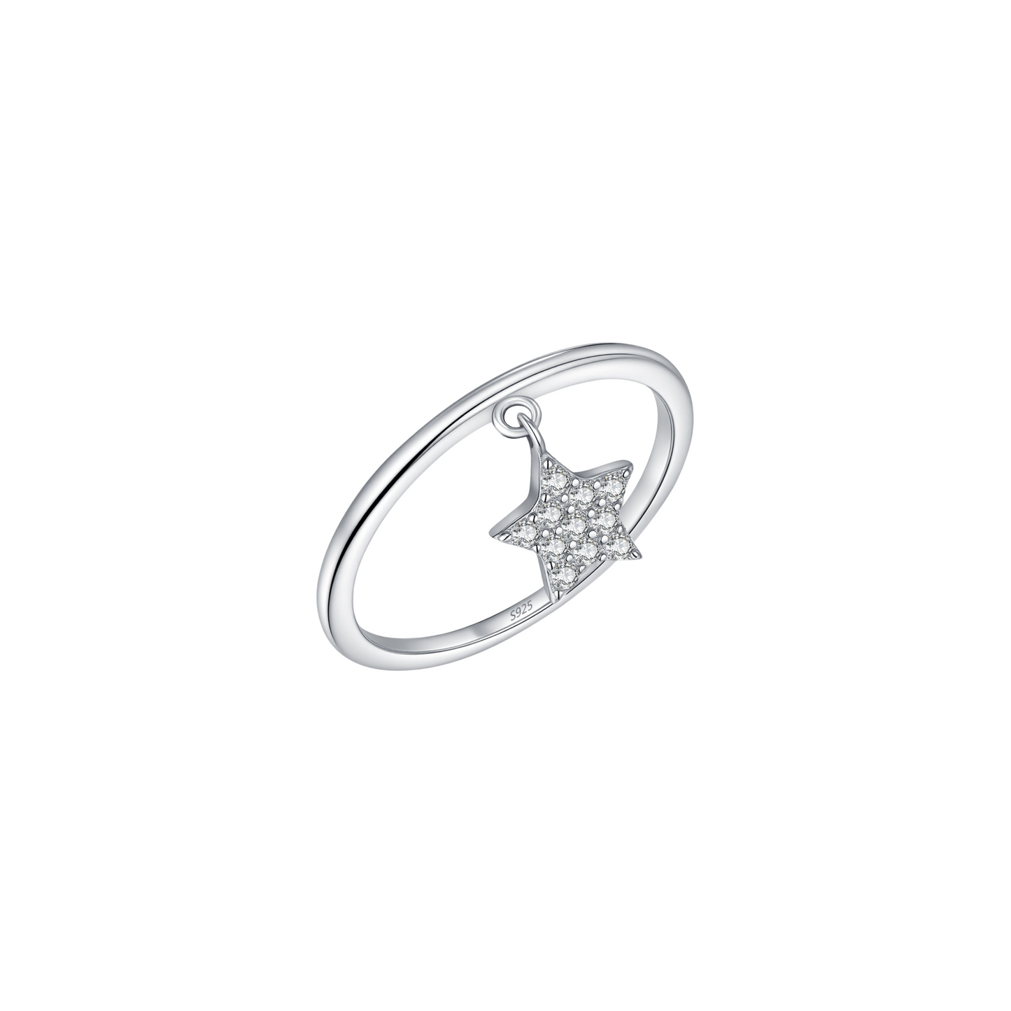 Shimmer Star Dangle Ring