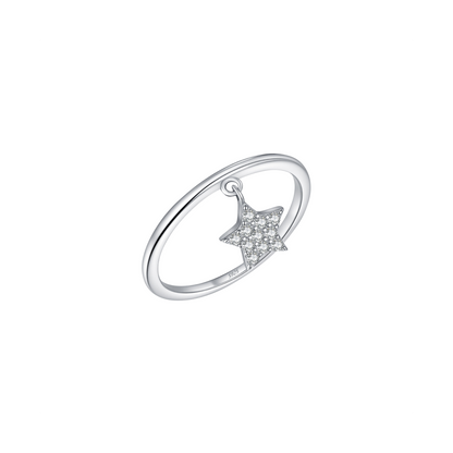 Shimmer Star Dangle Ring