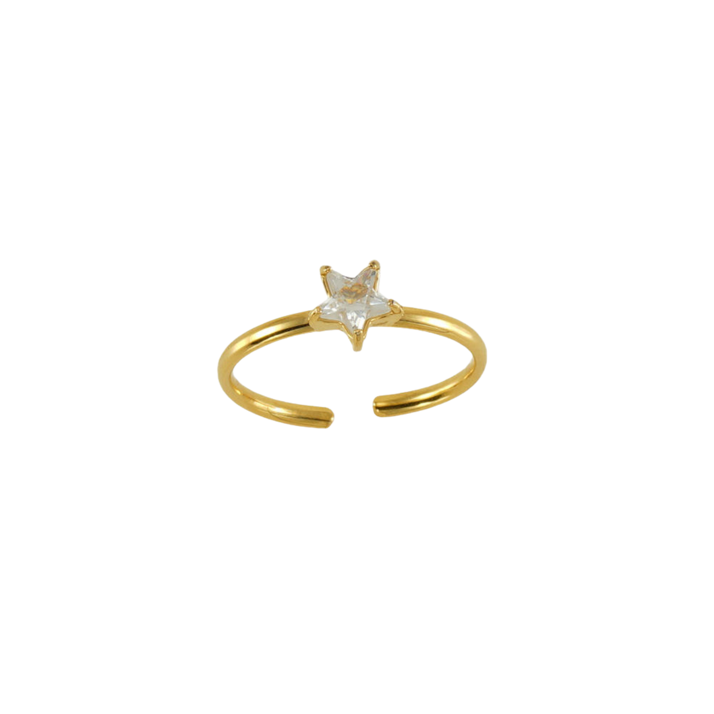 Zircon Star Open Ring