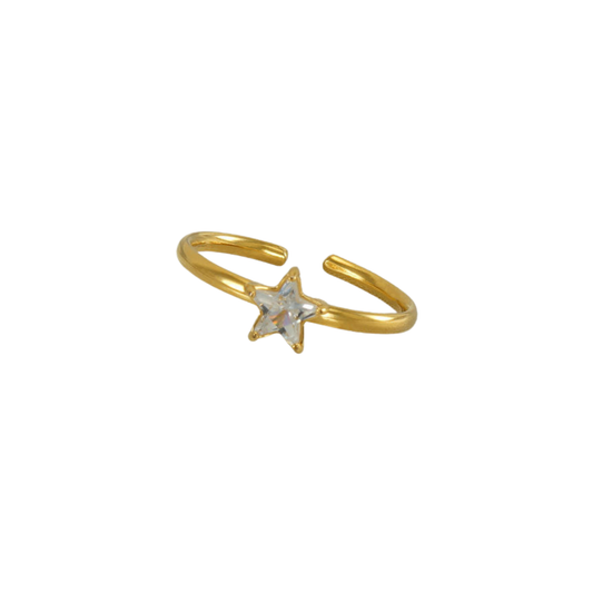 Zircon Star Open Ring