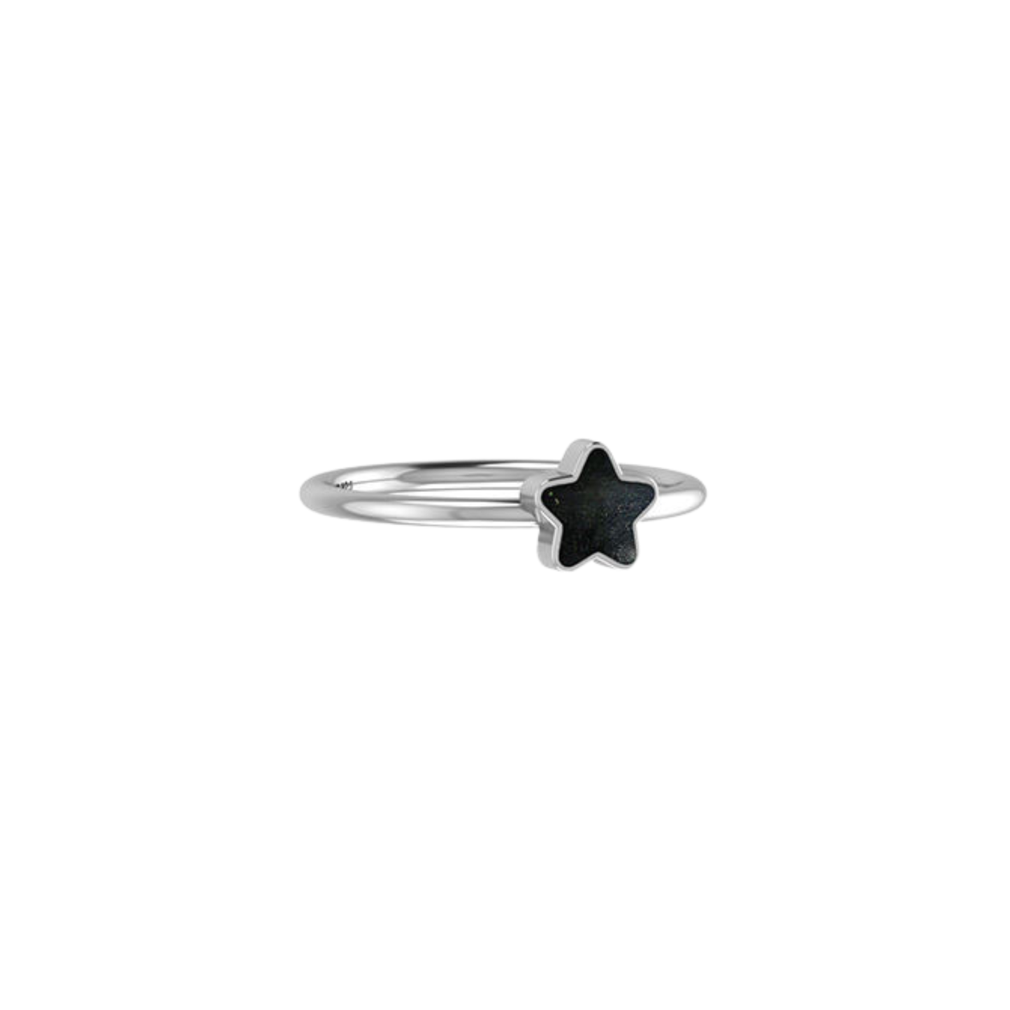 Black Star Bezel Ring