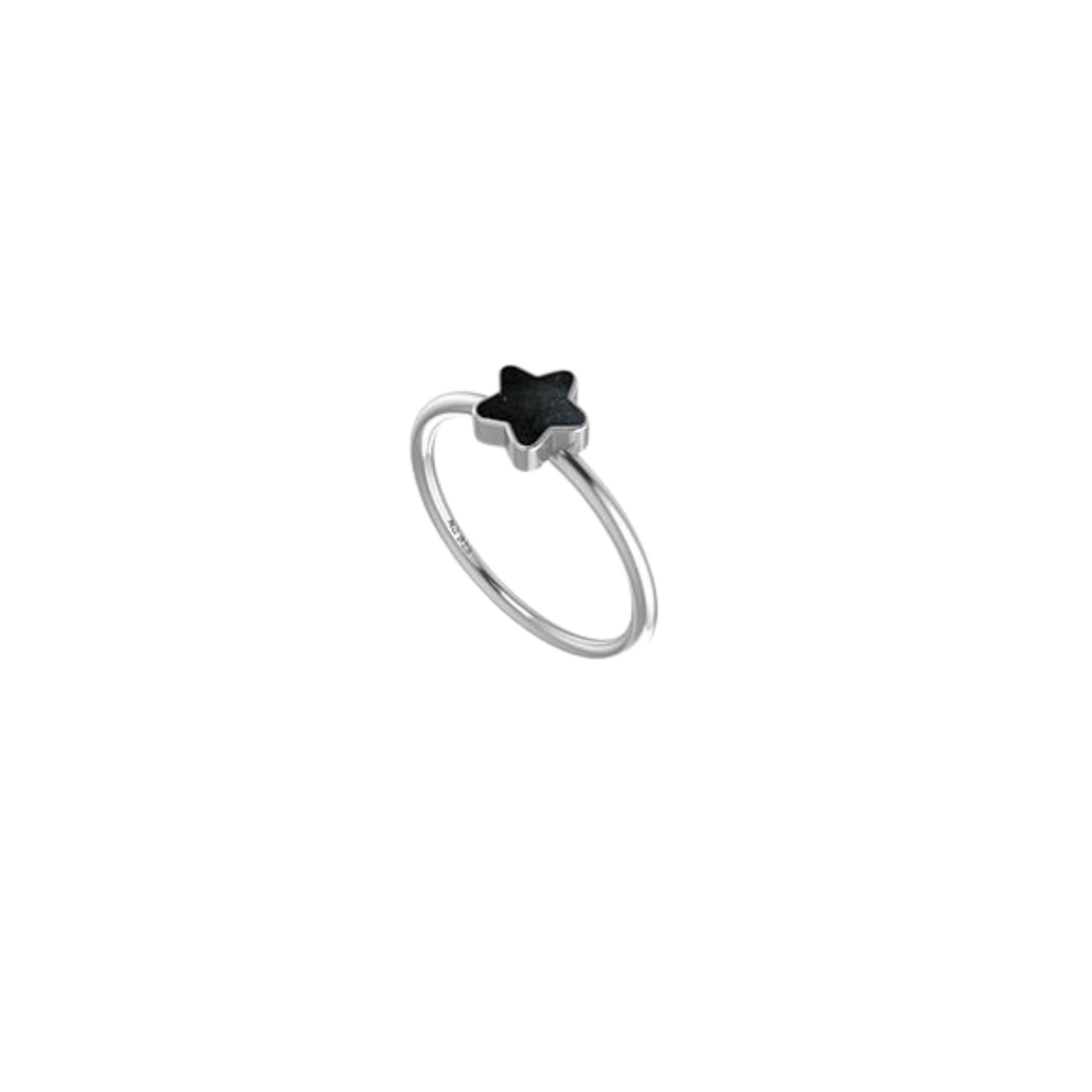 Black Star Bezel Ring