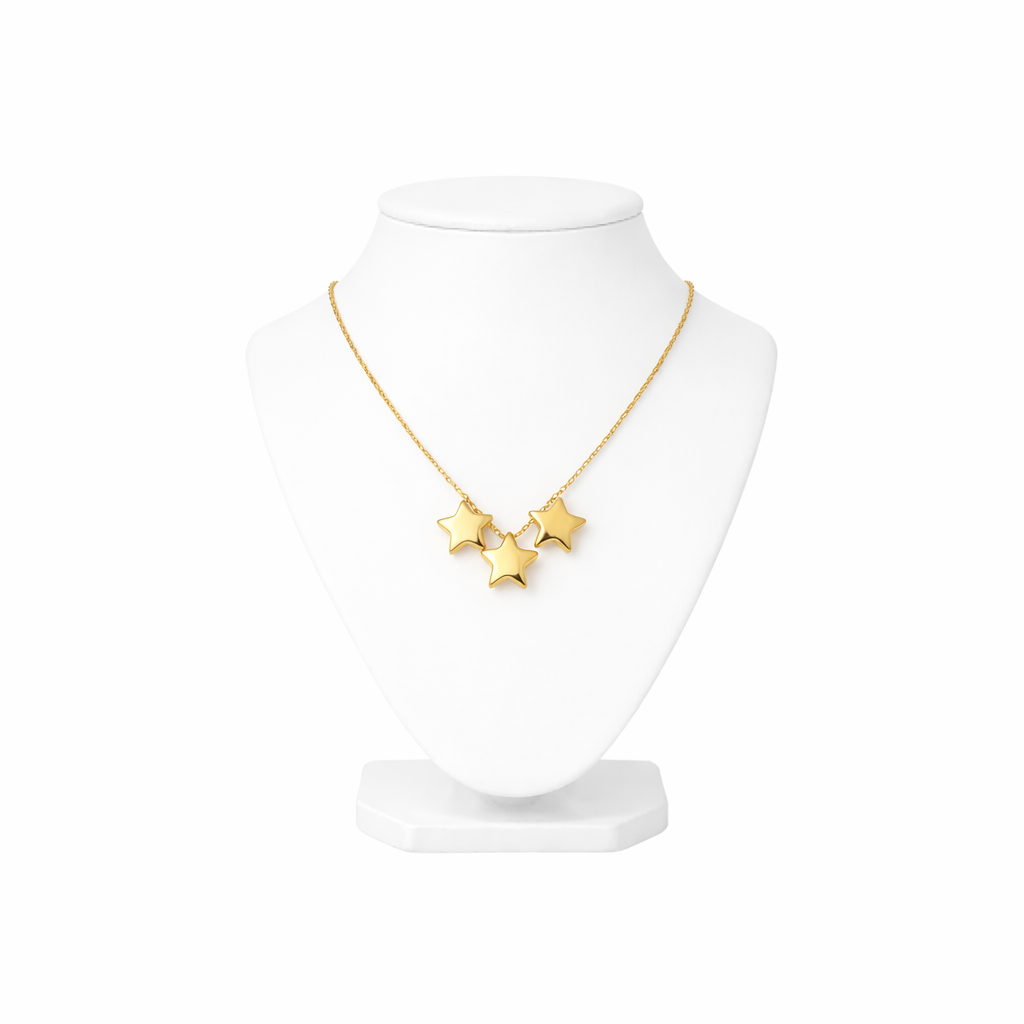 Triple Star Pendant Necklace